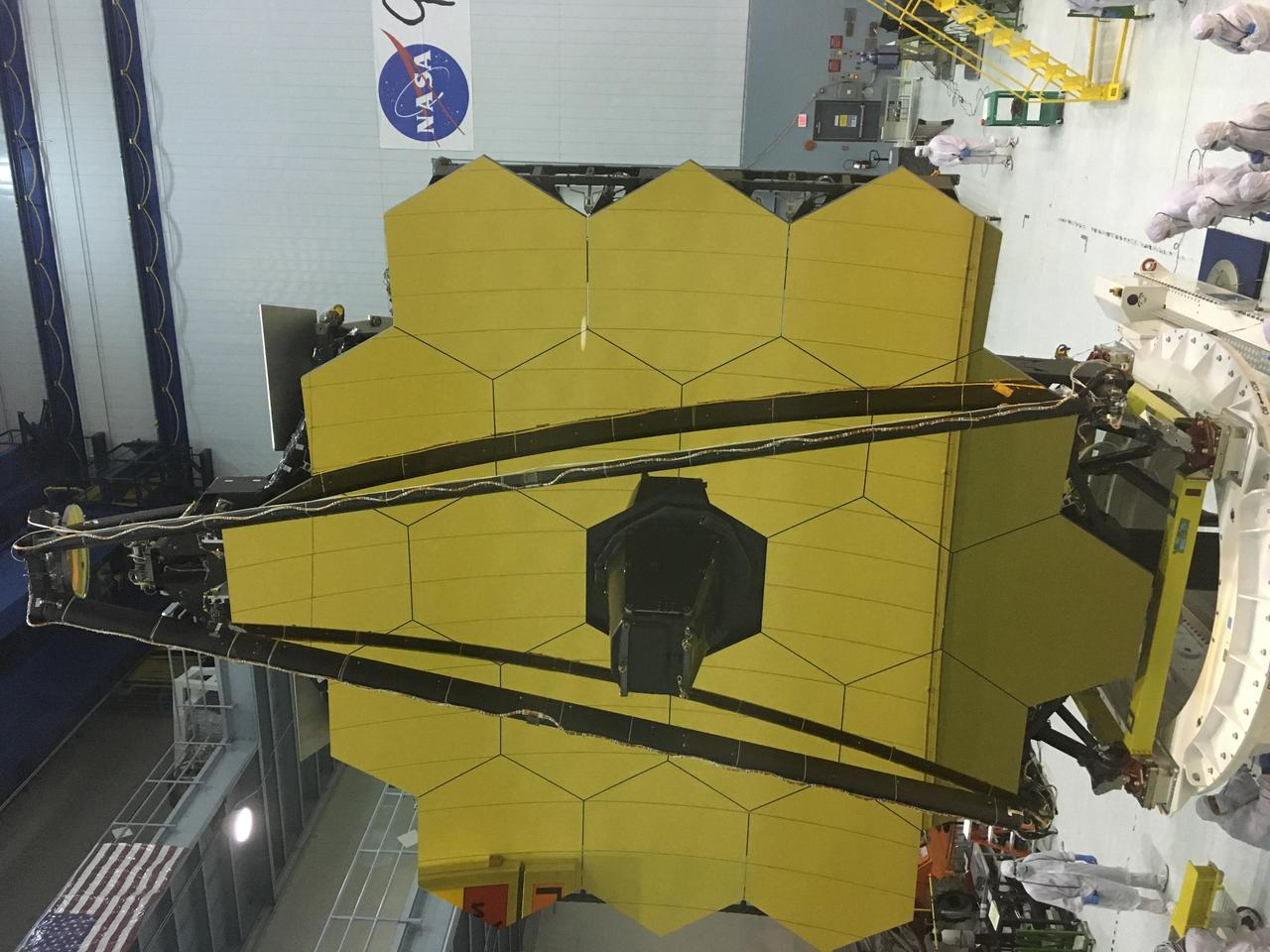 The James Webb Space Telescope's primary mirror array.