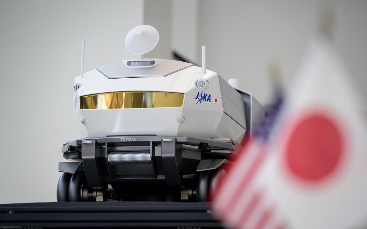 A model of the Pressurized lunar rover.