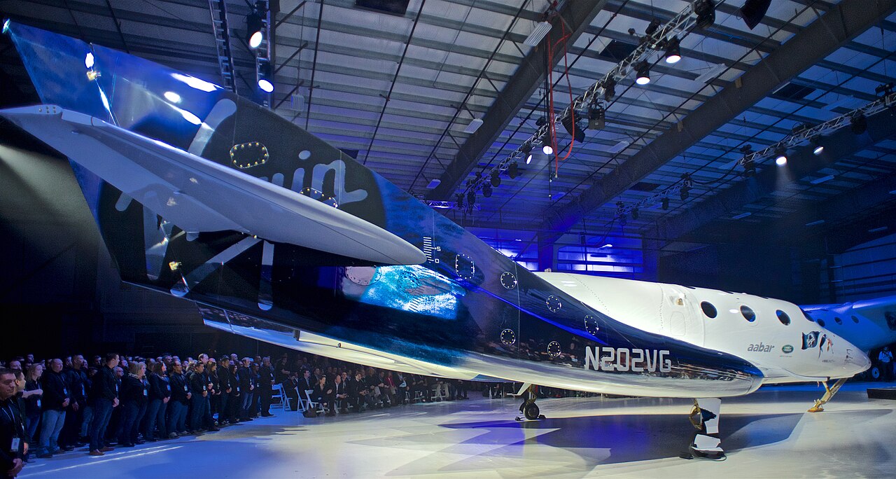 Virgin Galactic SpaceShipTwo 'Unity' at rollout event.