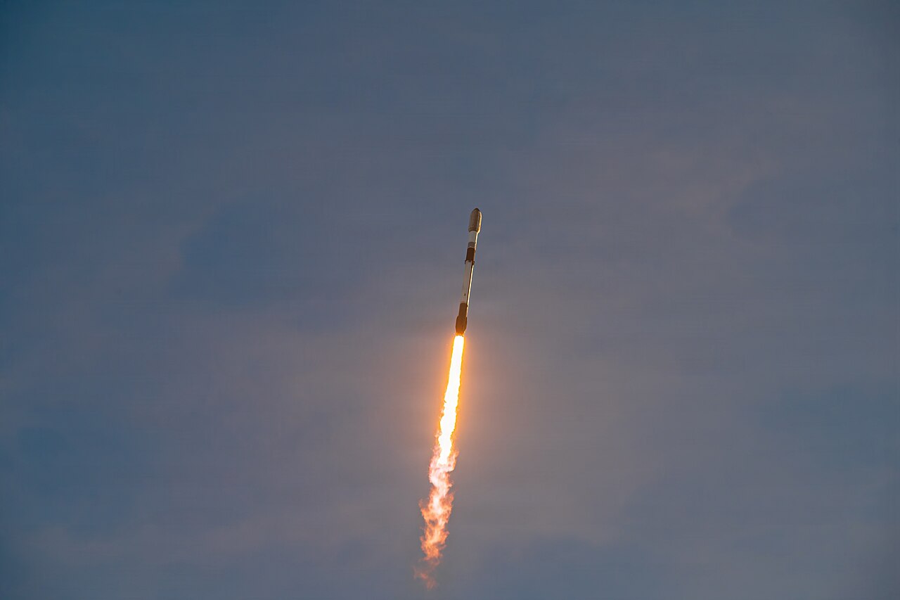Falcon 9 rocket launching from Cape Canaveral Space Force Station.