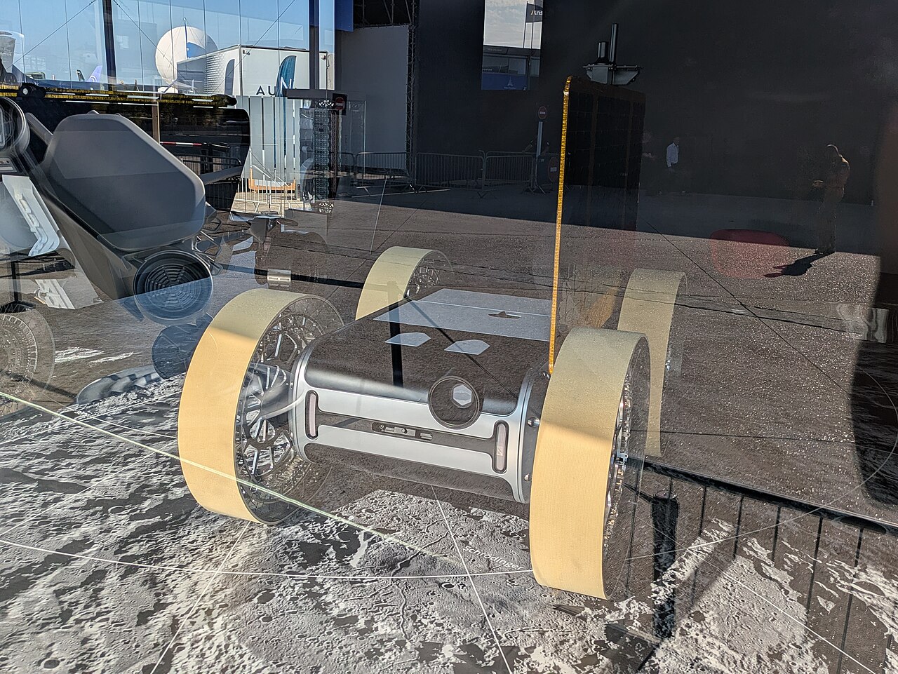 Venturi Astrolab's FLIP rover on display at the Paris Air Show.