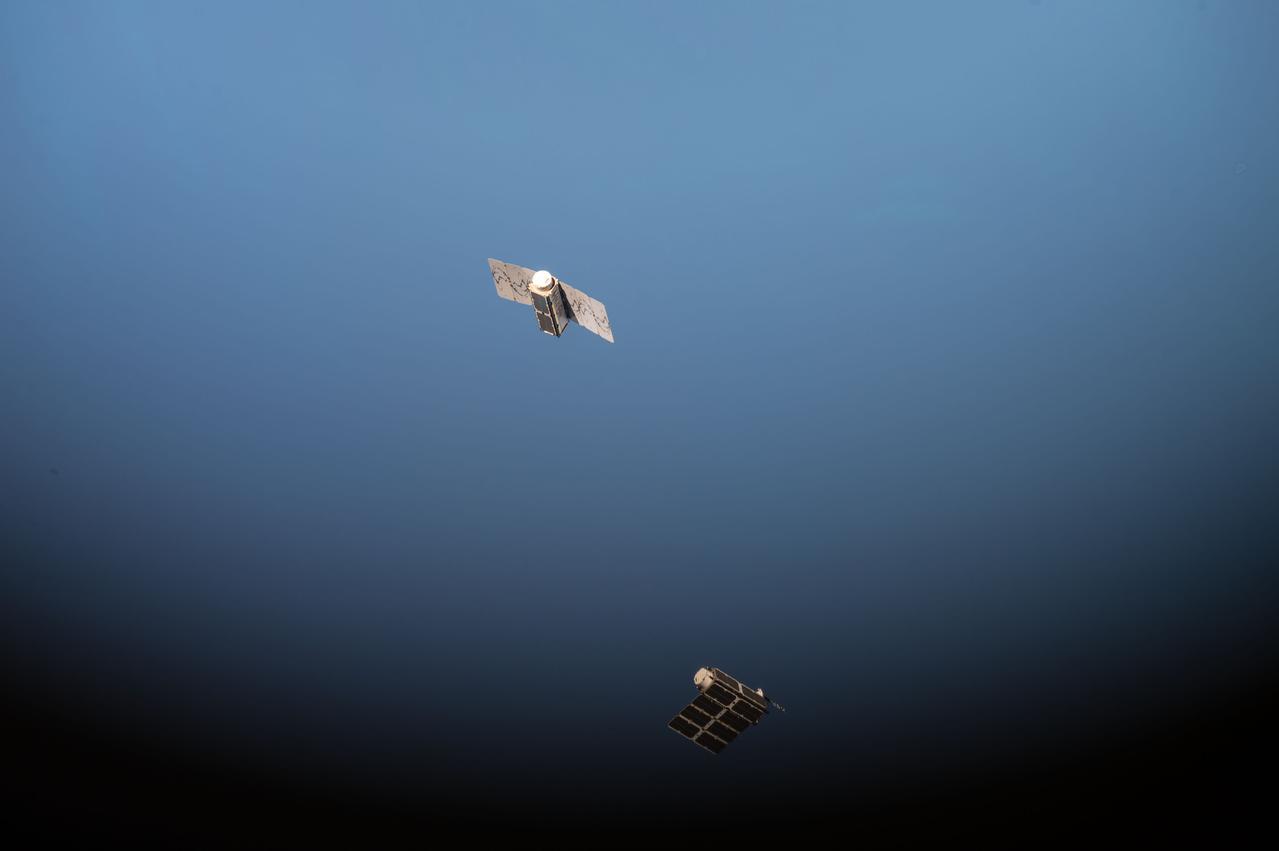 Four Planet Lab DoveSats deployed from the International Space Station.
