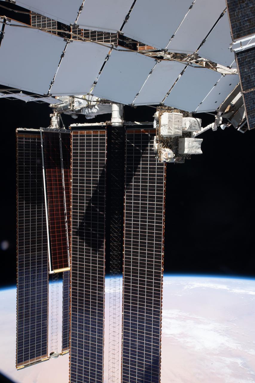 New ISS Roll-Out Solar Array (iROSA) deployed on the P-6 truss structure.